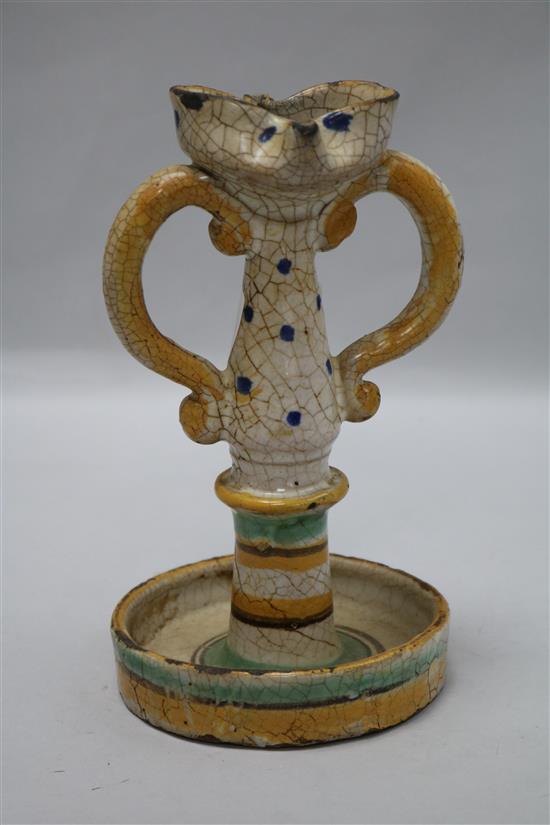 An Italian oil lamp